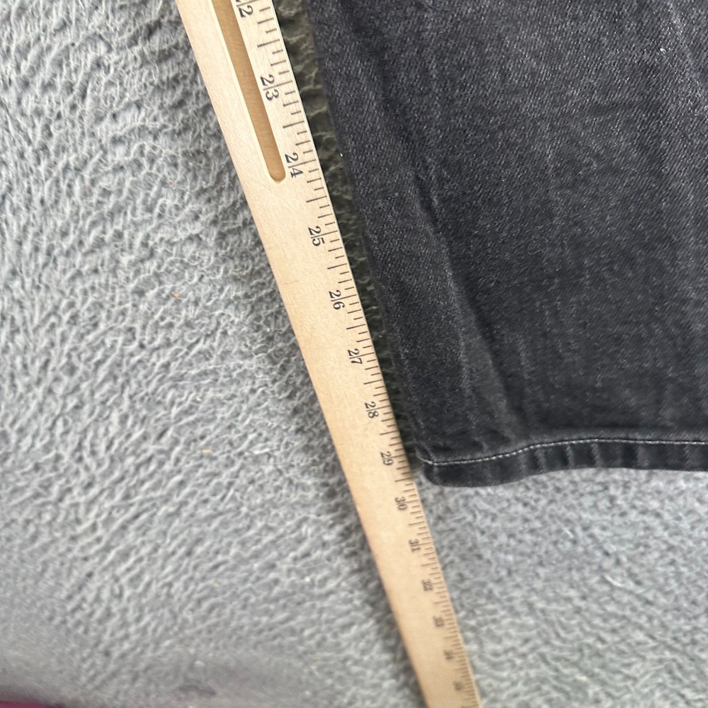 Mutual Weave Jeans Mens 34x30 Black Cotton Denim Tapered Workwear Faded Travel - Picture 7 of 9